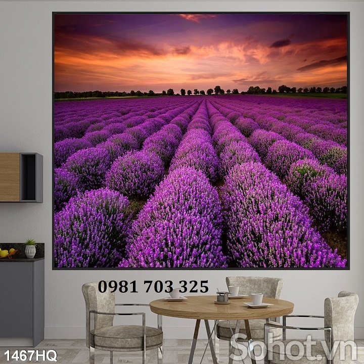 Tranh gạch 3D hình vườn hoa đẹp