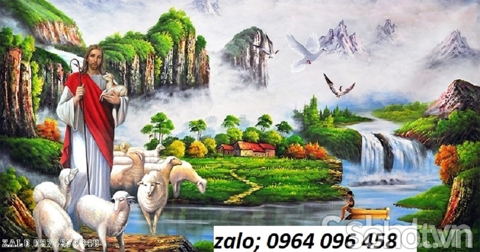 Tranh gạch 3d thiên chúa - 4998CV