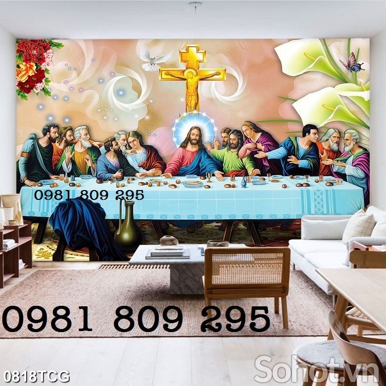 Tranh gạch ốp tường - tranh công giáo
