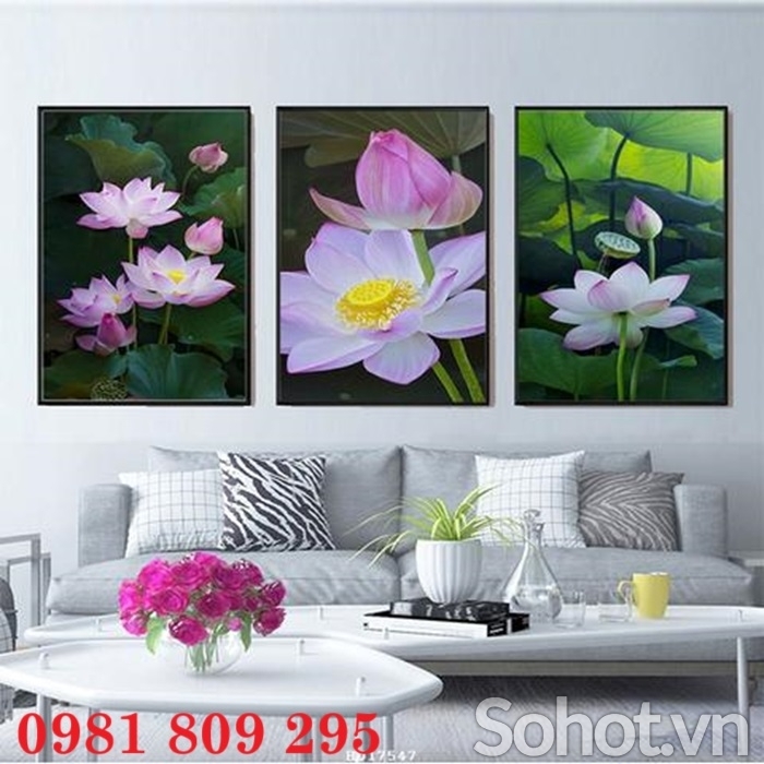 Gạch , gạch tranh 3d hoa sen mới