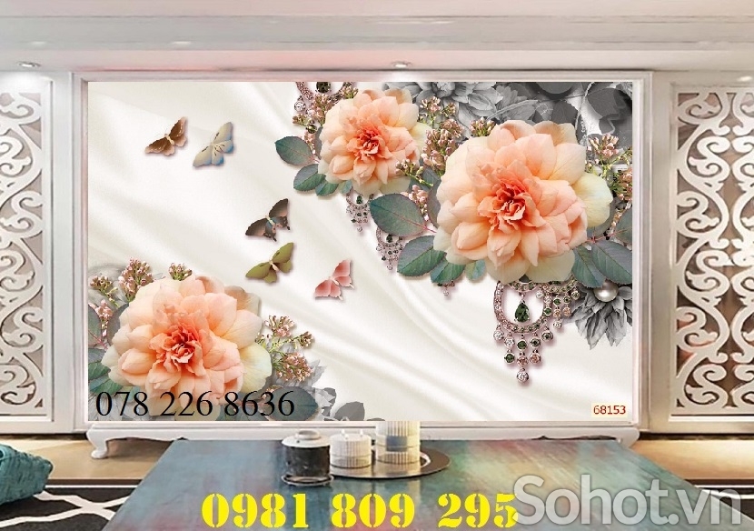 Tranh gạch - gạch 3d tùng hạc trang trí AHG8