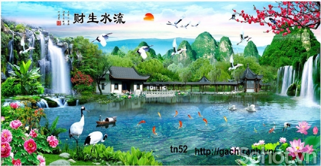 Tranh gạch 3d ốp tường ngoài trời - SLD33