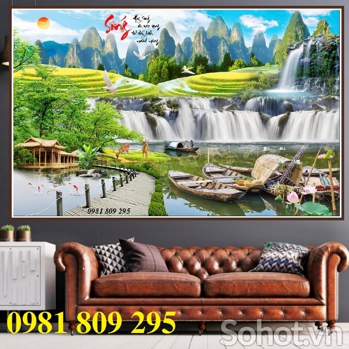 Gạch tranh Quê Hương HP1234