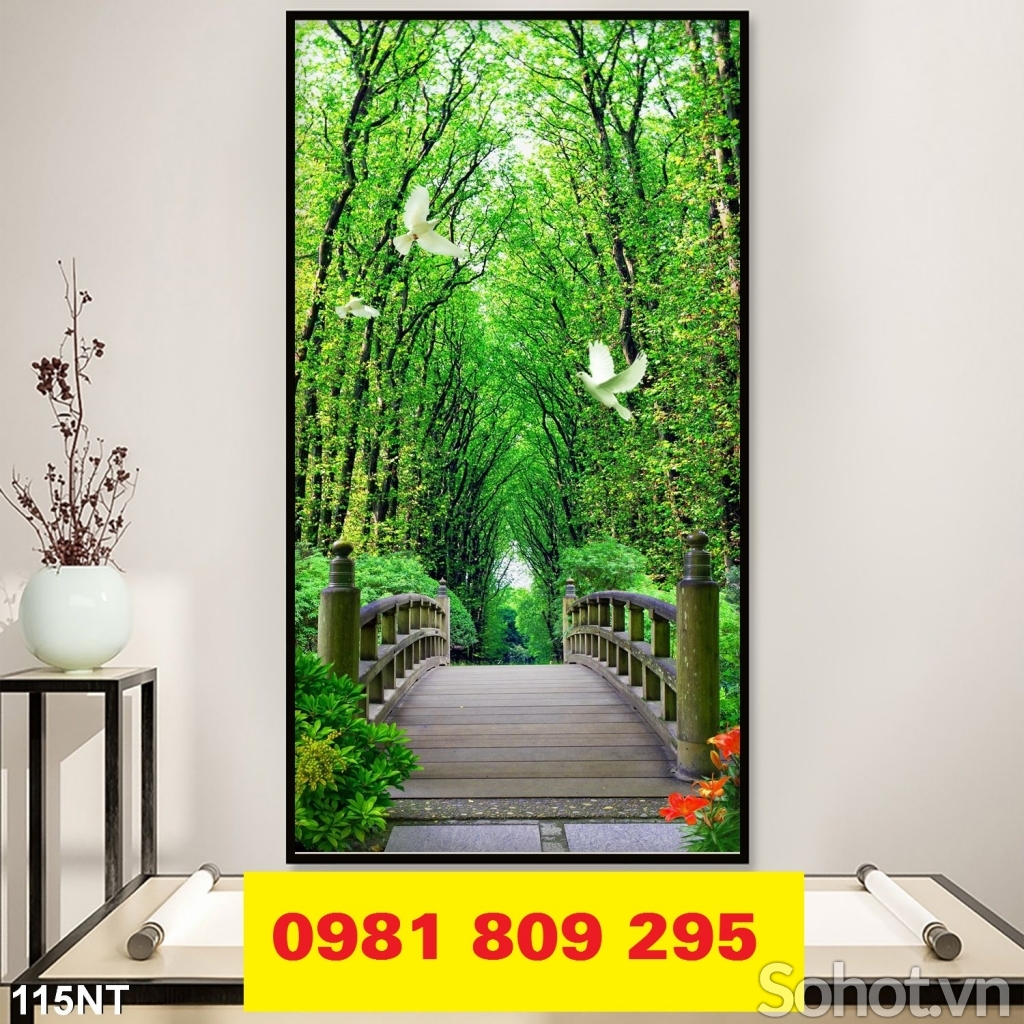 Tranh gạch phong cảnh khố đứng GF7665