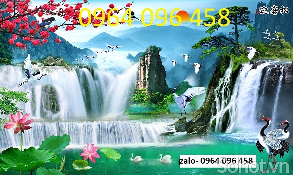 Tranh gạch 3d phong cảnh sơn thủy hữu tình - MN433