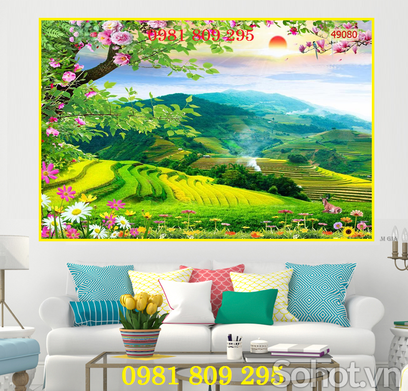 Tranh gạch phong cảnh 3d - gạch tranh 3d thiên nhiên