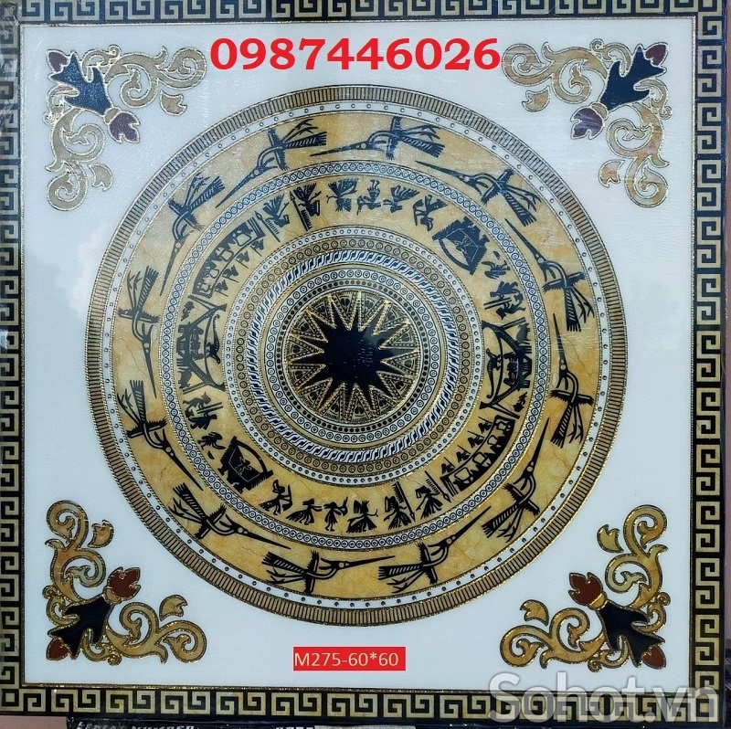 Gạch cầu thang chiếu nghỉ hoa văn HP62833