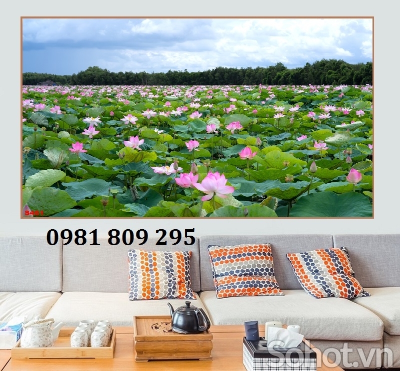 Gạch trang trí hoa sen 3d