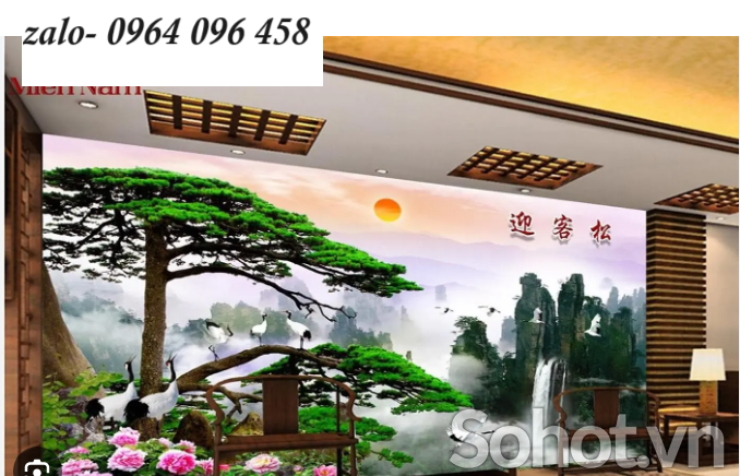 Tranh gạch phong cảnh mây núi 3d - 987BNM