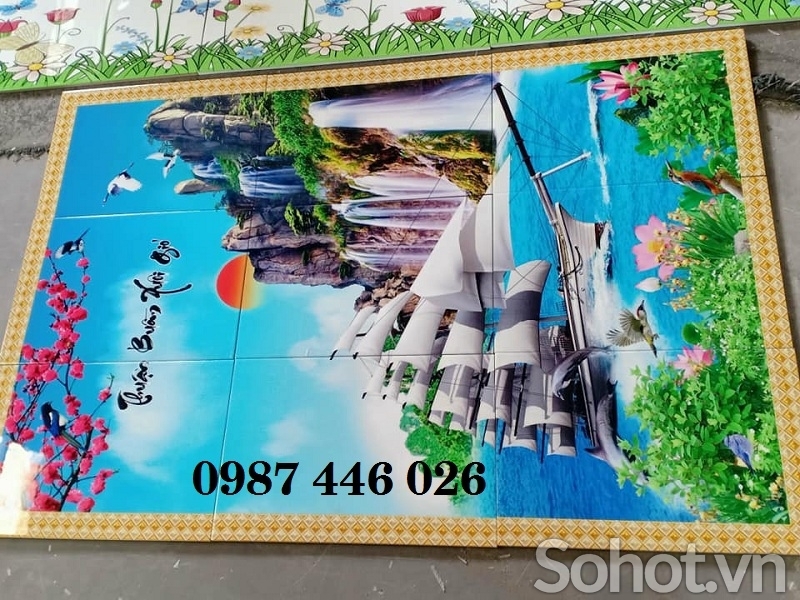 Gạch ốp tường, tranh gạch men 3d H9822