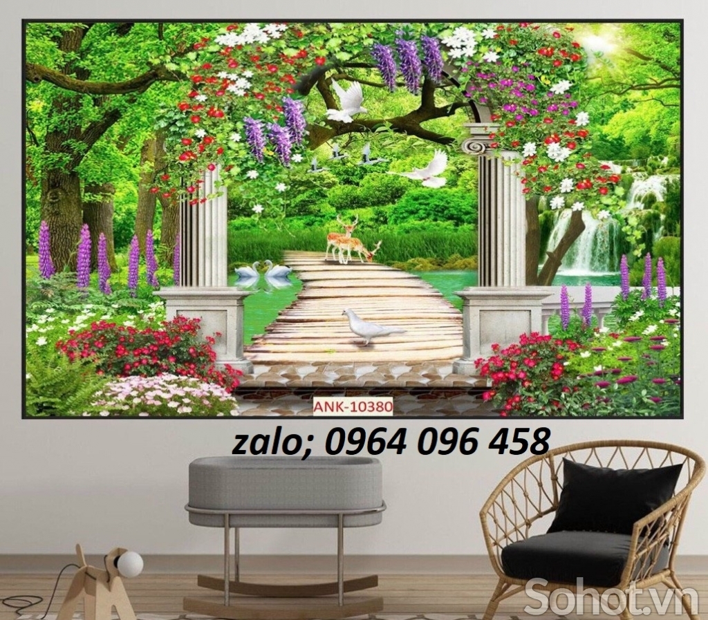 Tranh gạch men 3d ốp tường rào - 076CV