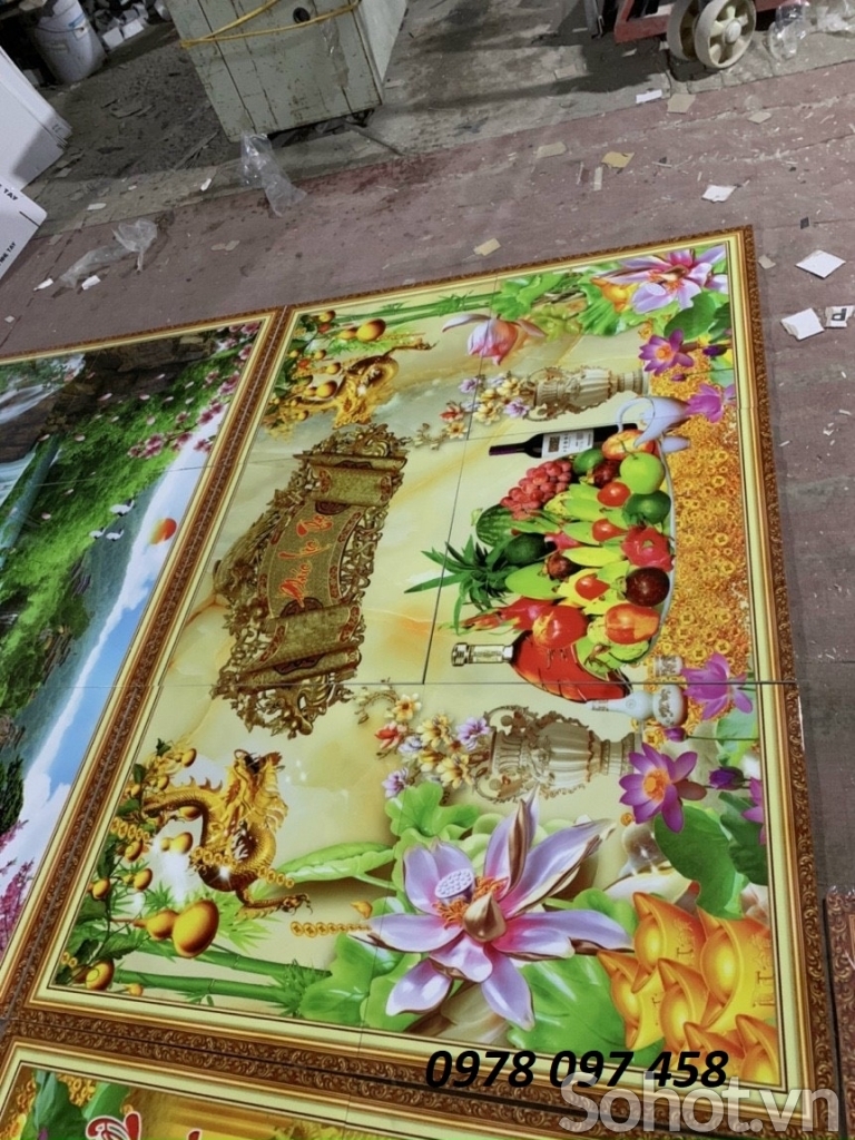 Tranh dán tường phòng thờ