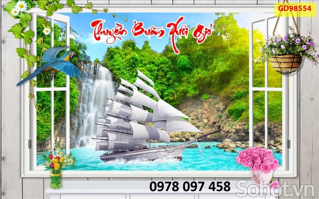 Tranh trang trí phòng khách - tranh gạch men