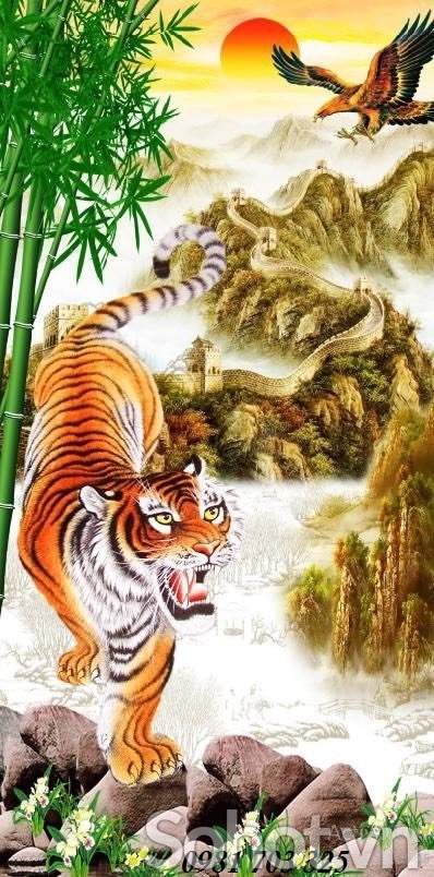 Tranh gạch 3d hổ sơn lâm