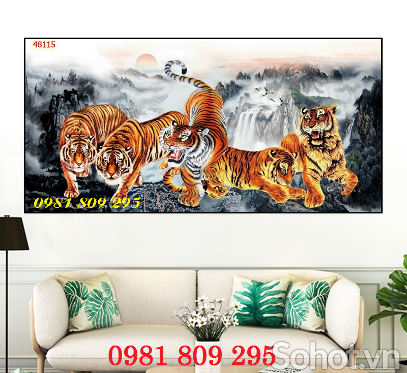 Gạch trang trí hổ 3d cao cấp