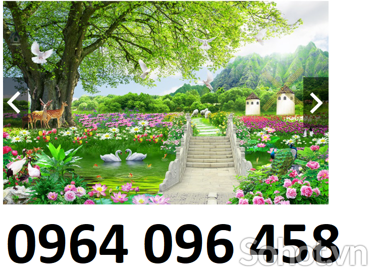 Tranh gạch 3d hoa cỏ thiên nhiên - DXCC42