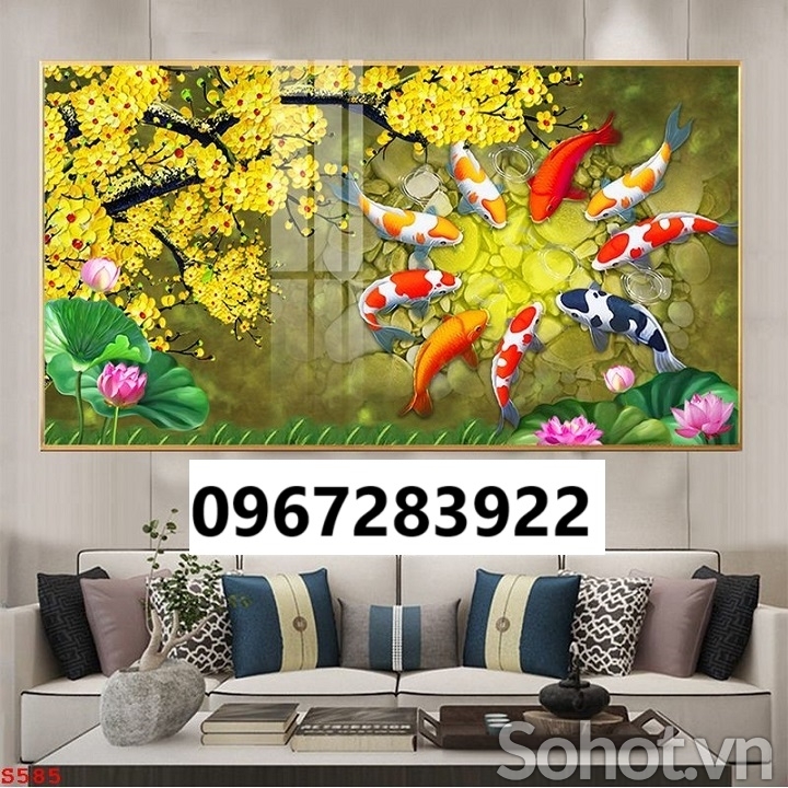 Gạch tranh cá hoa sang trọng