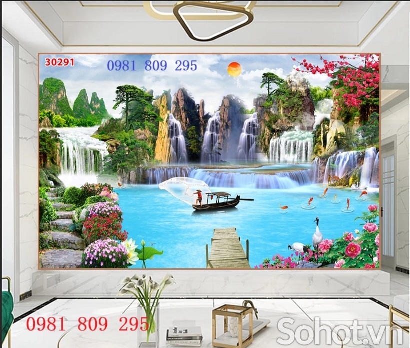 Tranh gạch phong cảnh 3d côi nguồn HD9292
