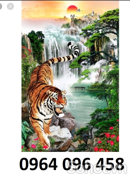 Tranh gạch 3d con hổ - 6422BX