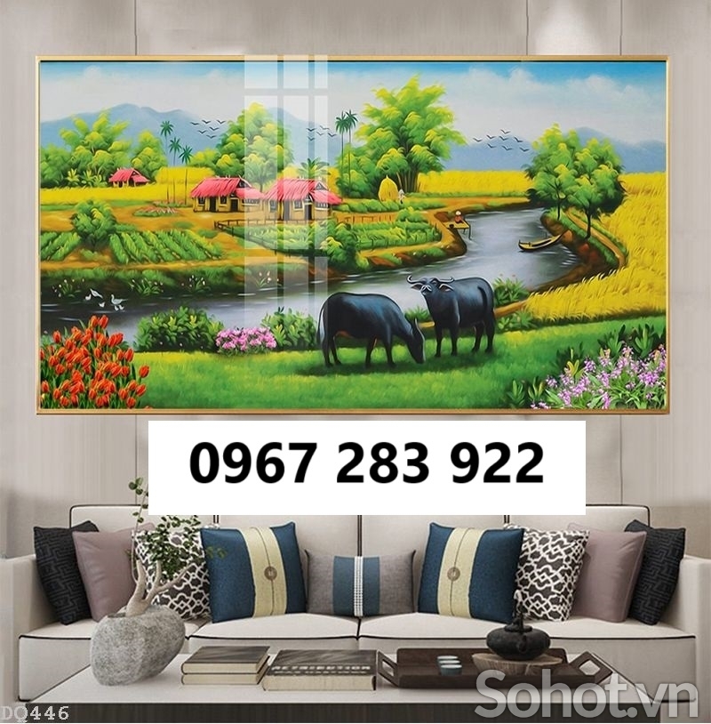 Tranh gạch đồng quê đẹp ốp tường