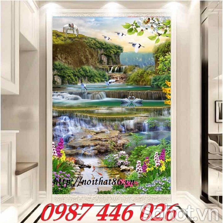 Gạch tranh sơn thủy hữu tình HP622