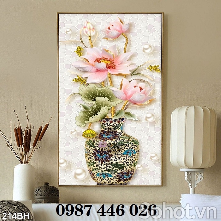 Gạch ốp tường tranh hoa 3d HP78283