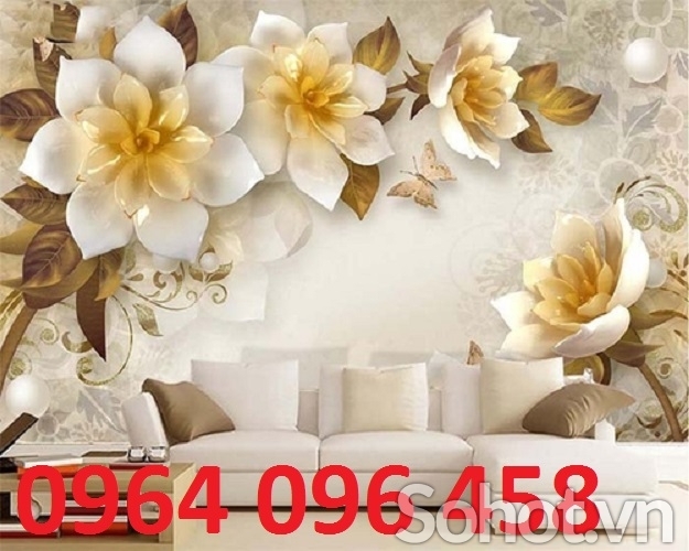 Tranh gạch 3d hoa sứ ngọc - FSXX2