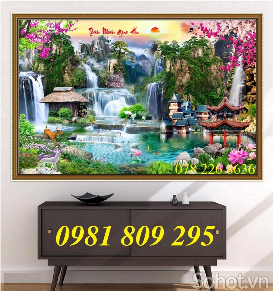 Gạch ốp tường , tranh gạch phong cảnh mới 3d