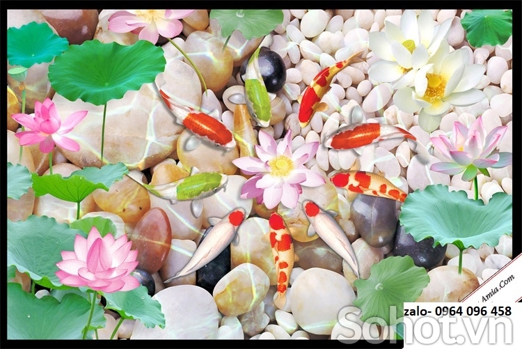 Tranh cá 3d - tranh gạch 3d ốp tường - SXX322