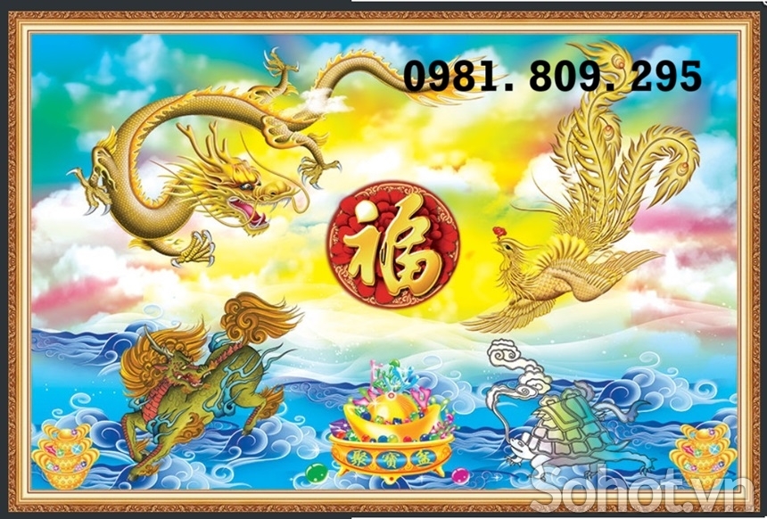 Tranh 3d rồng , gạch tranh 3d rồng phượng