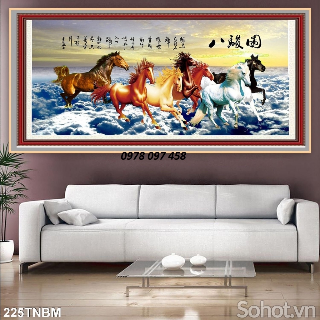 Tranh gạch men họa tiết mã đáo thành công