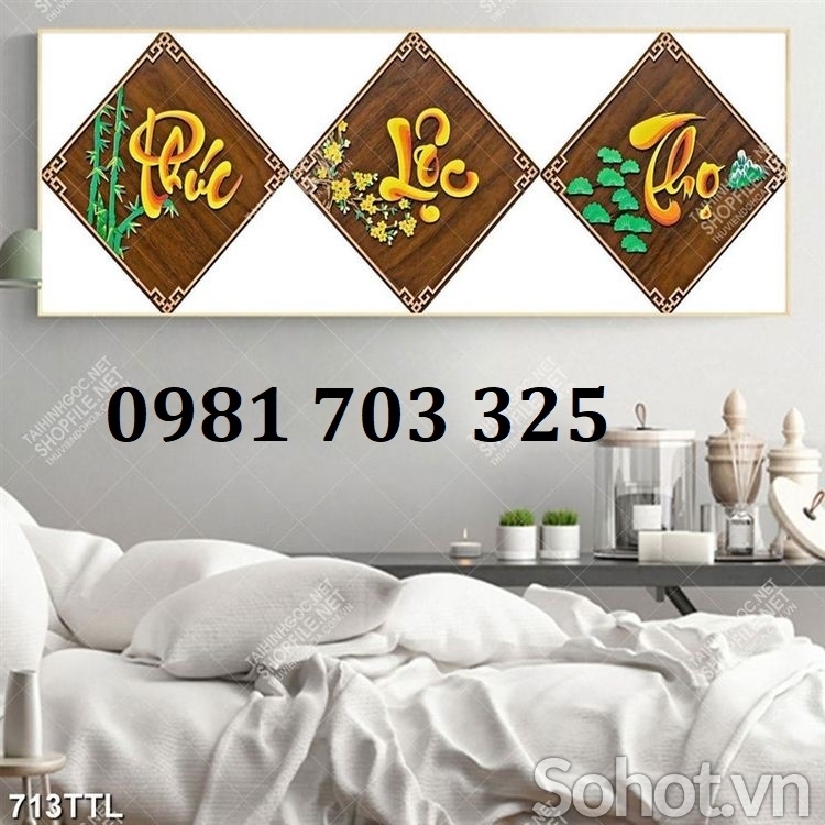 Tranh dán phúc lộc thọ
