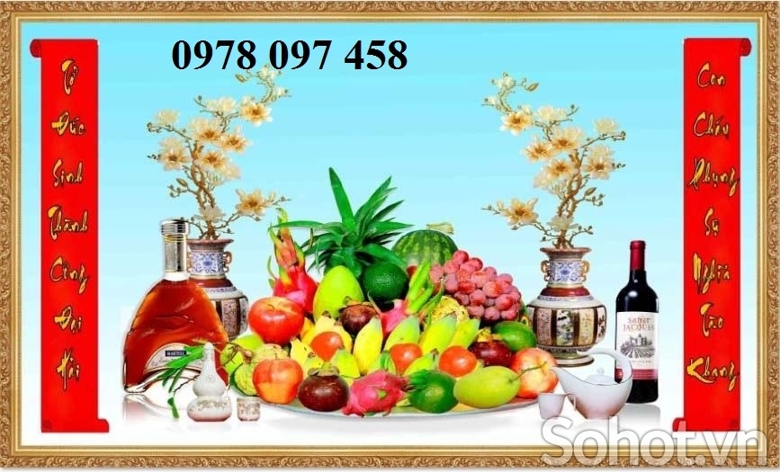 Tranh gạch phòng thờ