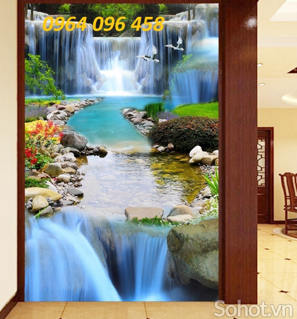 Tranh gạch 3d ốp tường cầu thang - HVC4