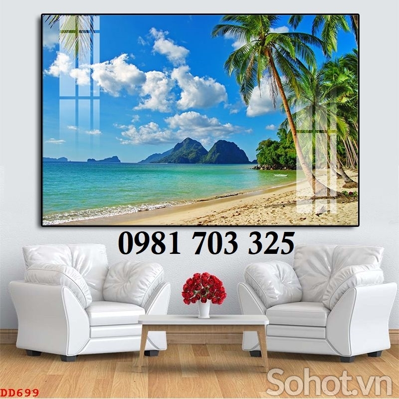 Tranh gạch ốp tường, tranh phong cảnh biển