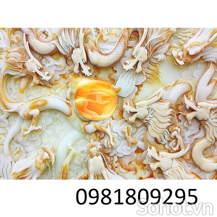 Tranh rồng đỏ, gạch tranh ốp tường