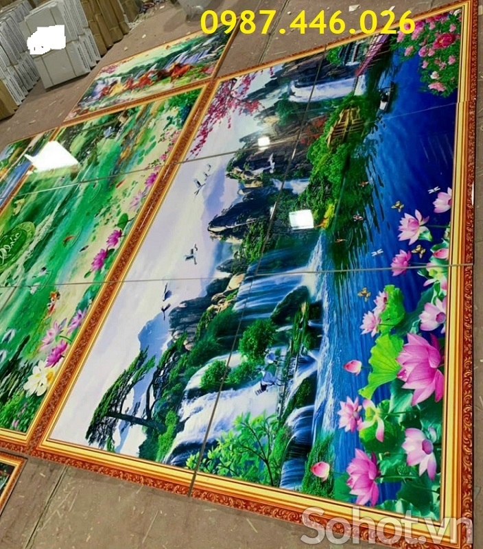 Gạch tranh phong cảnh 3d ốp tường HP82