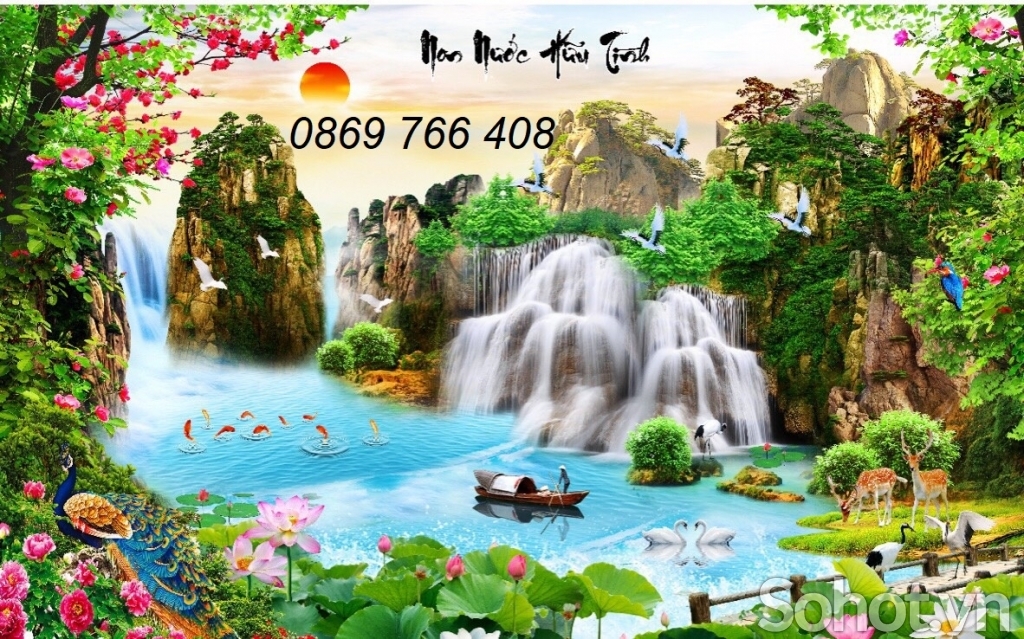 Tranh 3D phong cảnh-Tranh gạch men