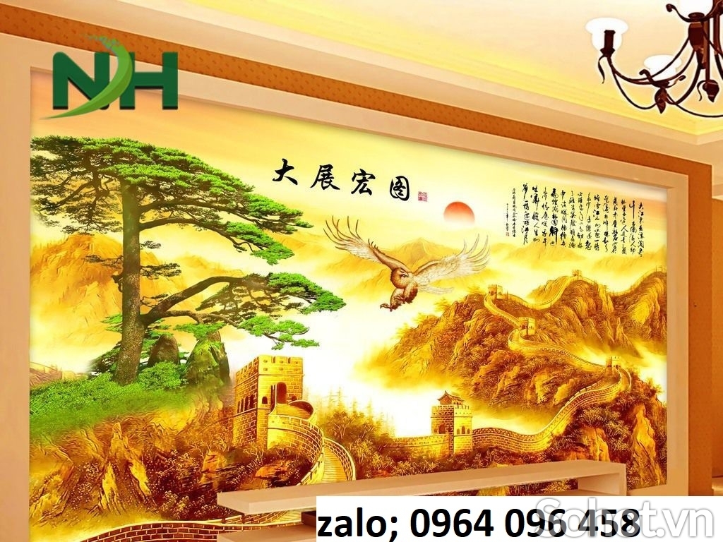 Tranh gạch 3d ốp tường vạn lý trường thành - VXCC4