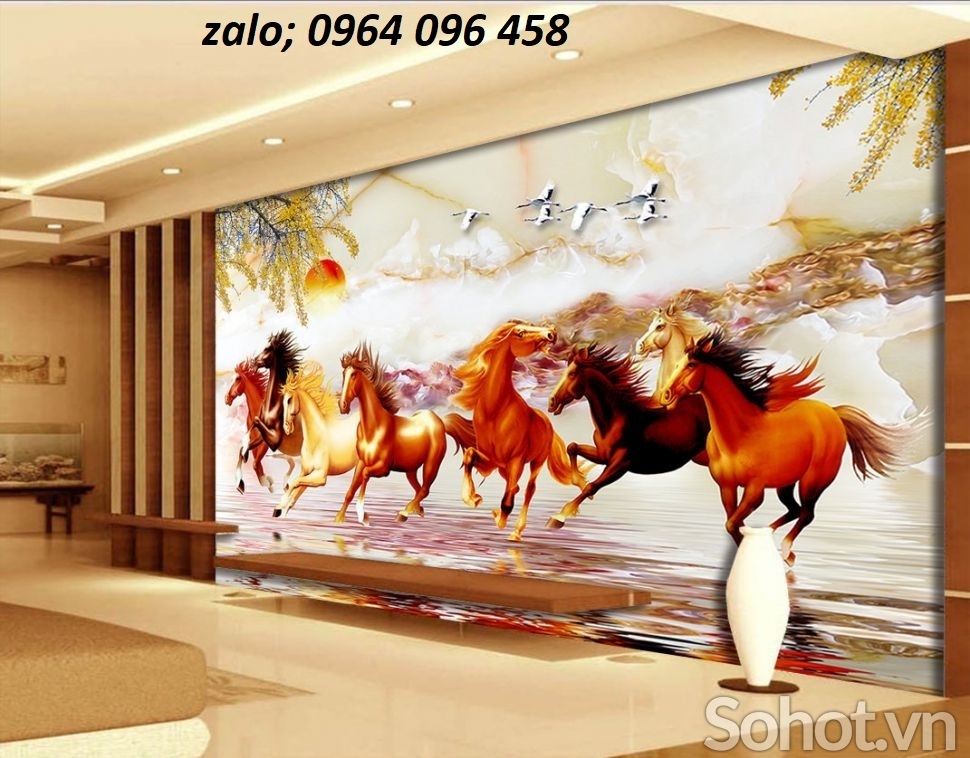 Tranh gạch 3d con ngựa  - GVC333