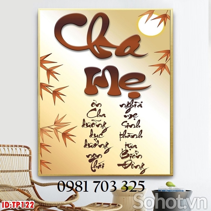 Gạch tranh thư pháp 3D đẹp