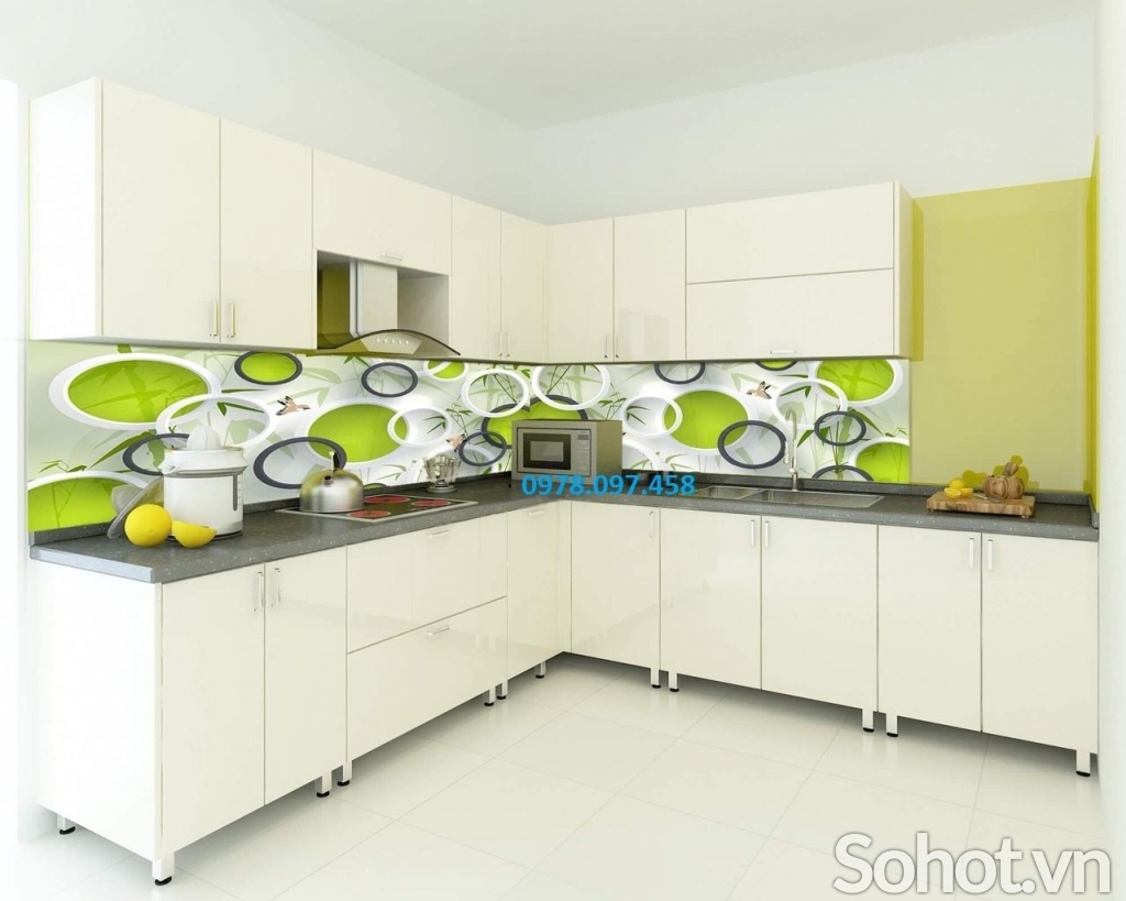 Tranh kính ốp bếp