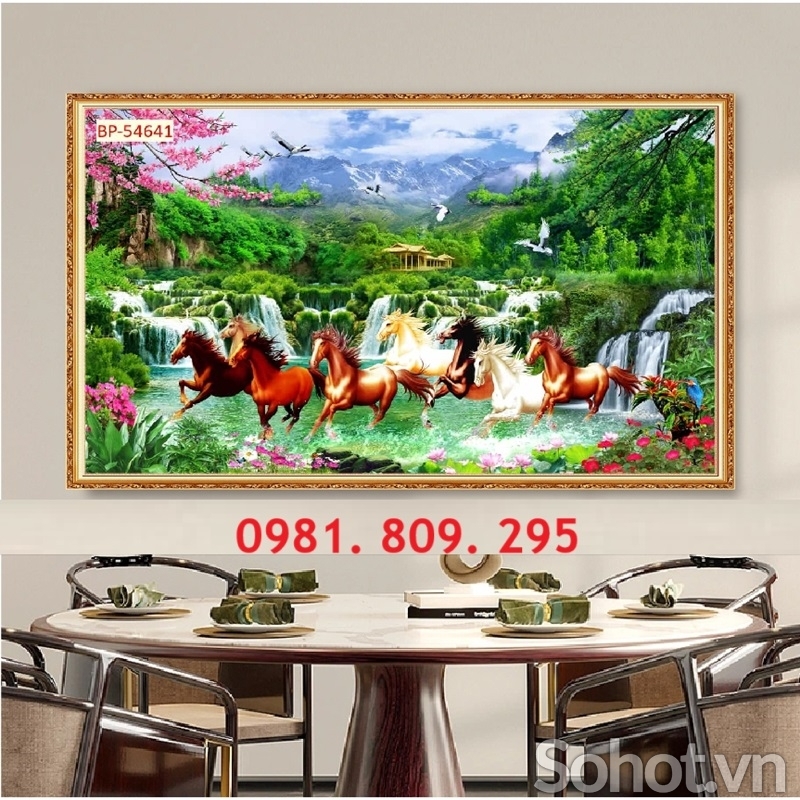Tranh gạch mã đáo , ngựa phong thủy