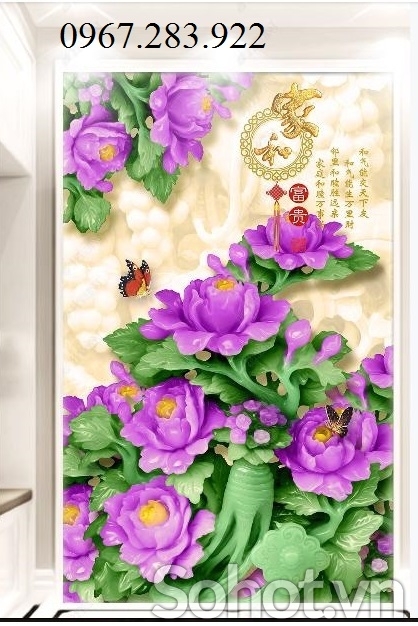 Tranh 3d hoa nghệ thuật dán tường