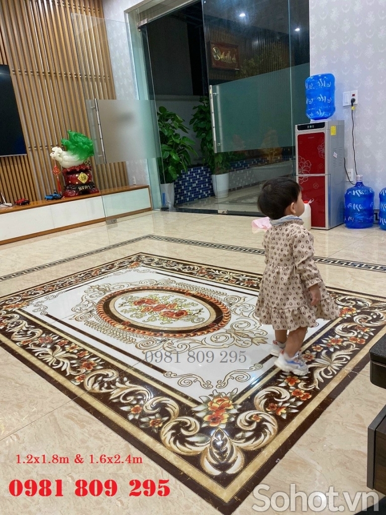 Thảm gạch lát nền - thảm phòng khách