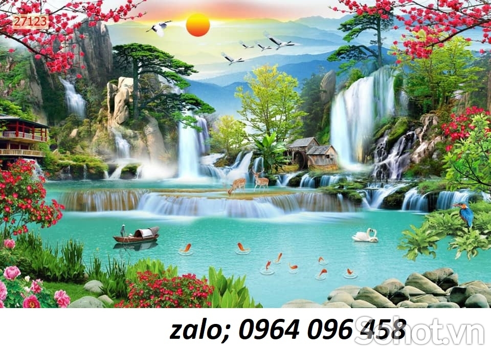 Tranh gạch phong cảnh 3d đồng quê - 8999CM