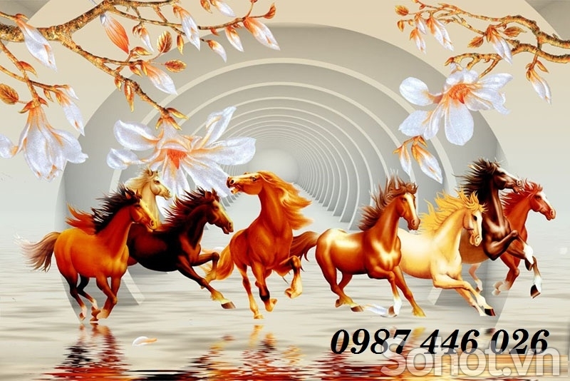 Tranh gạch mã đáo thành công HP02833