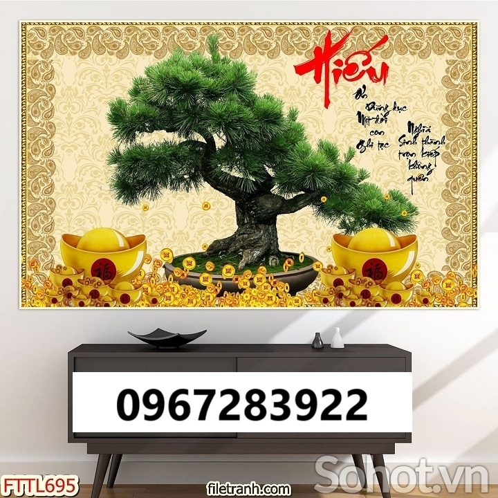 Tranh gạch hoa mai vàng đẹp trang trí