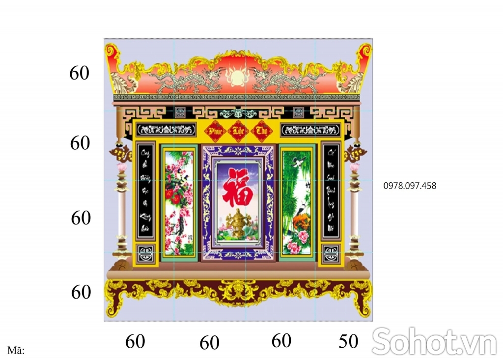 Tranh gạch men cao cấp - gạch tranh phòng thờ