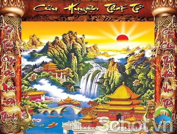 Tranh gạch ốp tường phòng thờ 3d - LSCX43